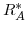  R_{A}^{\ast}