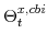  \Theta^{x,cbi}_{t}
