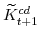 \displaystyle \widetilde{K}^{cd}_{t+1} 