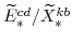  \widetilde{E}^{cd}_{\ast}/\widetilde{X}^{kb}_{\ast}