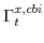  \Gamma^{x,cbi}_{t}