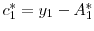  c_1^* = y_1 - A_1^*