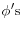 \phi '\mbox{s}