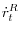 \dot {r}_t^R 