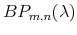  BP_{m,n}(\lambda)