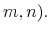  m,n).