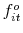  f^{o}_{it}