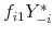 f_{i1}Y_{-i}^{*}