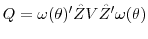 Q = \omega(\theta)'\hat{Z}V\hat{Z}'\omega(\theta)