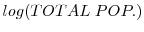  log(TOTAL\;POP.)