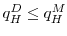  q_H^D\leq q_H^M
