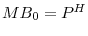  MB_{0}=P^{H}