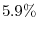  5.9\%