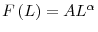  F\left( L\right) =AL^{\alpha}