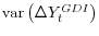  \operatorname{var}\left(\Delta Y_t^{GDI}\right)