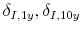  \delta_{I,1y},\delta _{I,10y}