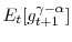  E_{t}[g_{t+1}^{\gamma-\alpha}]