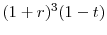  (1+r)^3(1-t)