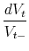 \displaystyle \frac{dV_t}{V_{t-}}
