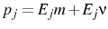  p_{j}=E_{j}m+E_{j}\nu