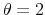  \theta=2