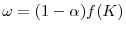  \omega=(1-\alpha)f(K)
