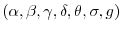  (\alpha ,\beta ,\gamma ,\delta ,\theta ,\sigma,g )