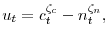  u_{t}=c_{t}^{% \zeta_{c}}-n_{t}^{\zeta_{n}},