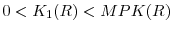 0<K_{1}(R)<MPK(R)