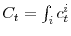  C_{t}=\int_{i}c_{t}^{i}