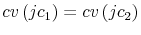  cv\left( jc_{1}\right) =cv\left( jc_{2}\right) 