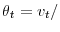  \theta_{t}=v_{t} /
