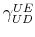  % \gamma _{UD}^{UE}