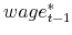  wage_{t-1}^{\ast }