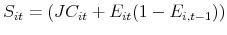  % S_{it}=(JC_{it}+E_{it}(1-E_{i,t-1}))
