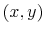  (x,y)