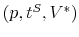  (p,t^{S},V^{\ast})