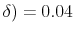  \delta)=0.04