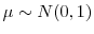  \mu\sim N(0,1)