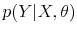 p(Y\vert X,\theta)
