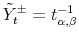  \tilde{Y}_{t}^{\pm}=t_{\alpha,\beta}^{-1}
