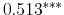  0.513^{***} 