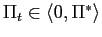 $ \Pi_{t}\in\left\langle 0,\Pi^{\ast }\right\rangle $