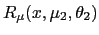 $ R_{\mu}(x,\mu_{2} ,\theta_{2})$