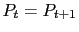 $ P_{t}=P_{t+1} $