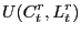 $\displaystyle U(C_{t}^{r},L_{t}^{r})$
