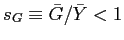 $ s_{G}\equiv\bar{G}/\bar{Y}<1$