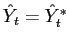 $ \hat{Y}_{t}=\hat{Y}_{t}^{*}$