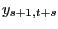 $ y_{s+1,t+s}$