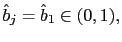 $ \hat{b} _{j}=\hat{b}_{1}\in(0,1),$